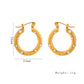 Rhinestone Hoop Earrings [316 Stainless Steel,18K Gold Plated]