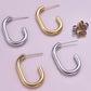 U Shaped Hoop Earrings [304 Stainless Steel]