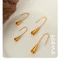 Water Droplets Gourd Hook Earrings [304 Stainless Steel,18K Gold Plated]