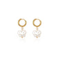 Butterfly Plating Artificial Pearls Earrings [304 Stainless Steel,18K Gold Plated]