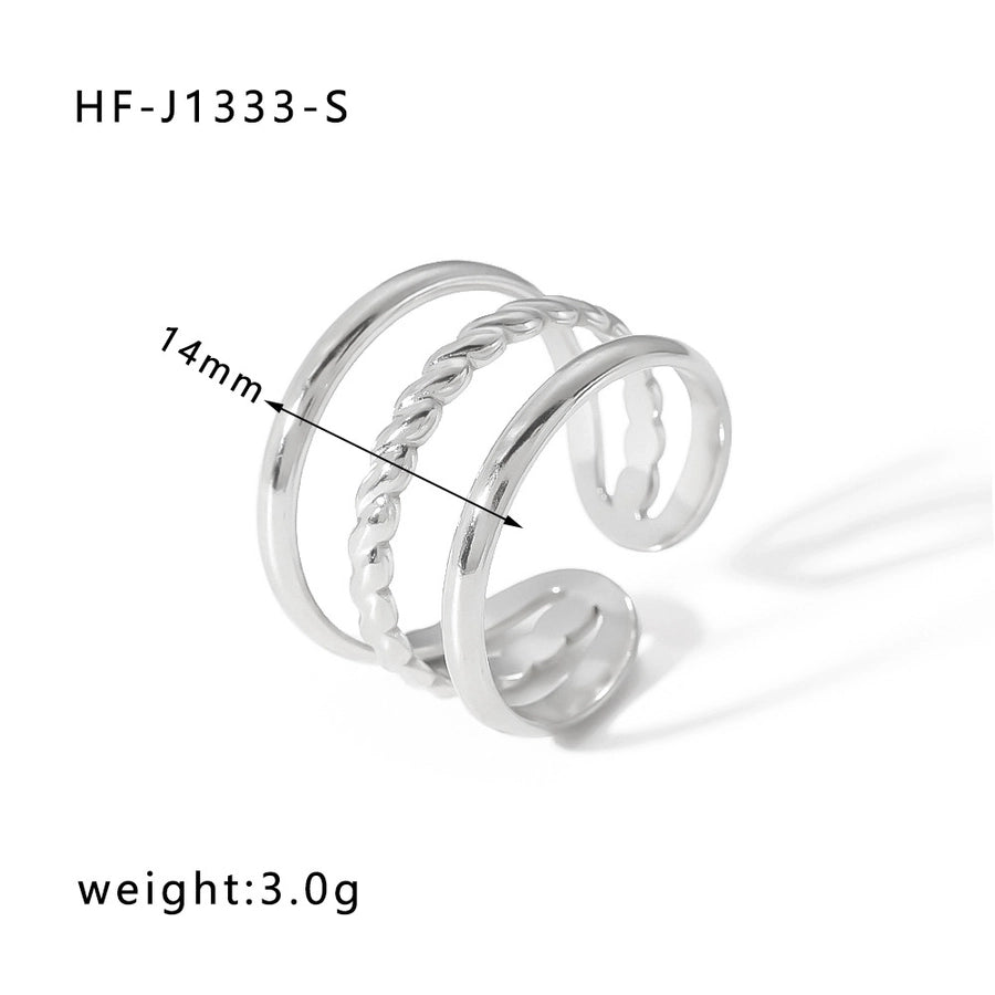 Mix Designs Silver Ring [Stainless Steel]