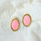 Blue White Pink Enamel Earrings [304 Stainless Steel,14K Gold Plated]