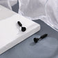 1 Set Black Earrings Ear Studs [304 Stainless Steel]