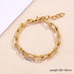 U Shape Chain  Bracelet/Necklace/Jewelry Set [304 Stainless Steel, 18K Gold Plated]